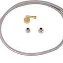 Eastman Flood Defender Dishwasher Installation Kit, 6 Foot Supply Line with Adapters, Auto Shutoff Valve, 3/8 Inch MIP x 3/4 Inch FHT Elbows, 98556