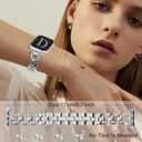 OULUCCI Compatible with Apple Watch Band 38mm 40mm 41mm 42mm 44mm 45mm 46mm 49mm, Women Strap For iwatch Series 11 10 9 8 7 6 5 4 3 2 1 SE SE2,D-Shape (Silver)