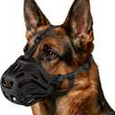 Dog Muzzle, Soft Breathable Dog Muzzles Suitable Dogs, Adjustable Basket Muzzles Prevents Chewing and Biting for Grooming Trimming Training (Black, XXL (88lb))