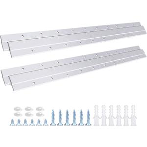 French Cleat Picture Hanger, Aluminum Z Hanger Supports 120lbs - Interlocking Wall Mounting Bracket Hardware Kit for Hanging Mirrors, Picture, Shelf, Whiteboard, Art, Frames (24 inch-2 Pairs)