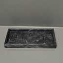 Marble Bathroom Vanity Tray, Natural Luxury Vanity Home Kitchen Bathroom Table Tray, Stone Decorative Countertop Dresser Trays for Key Coffee Perfume Jewelry Makeup (Green Texture, 12"x 5" x1.2")