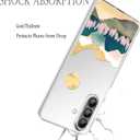 Unov Case Compatible with Galaxy A56 5G Serria Mountains Cute Embossed Pattern Design Slim Protective Soft TPU Bumper Back Cover