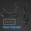 MICTUNING 10FT 5Pin Extension Wire Cable Cord for C1 C2 C4 Q1 RGBW Series LED Rock Lights V1 RGBW Wheel Lights (2 Pack)