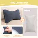 vocheer 11x7in Mini Travel Pillow, Small Pillows for Sleeping, Tiny Pillows for Neck, Wrist, Lumbar and Knee, Pets Pillow, Cotton, Cover Removable, Machine Washable (Navy Blue-2PC)