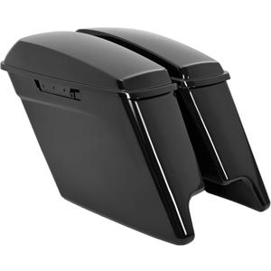 ECOTRIC 5'' Extended Stretched Saddlebags Compatible with Harley Touring Road King Street Glide Electra Glide Ultra-Classic Motorcycle Saddlebags 14-24