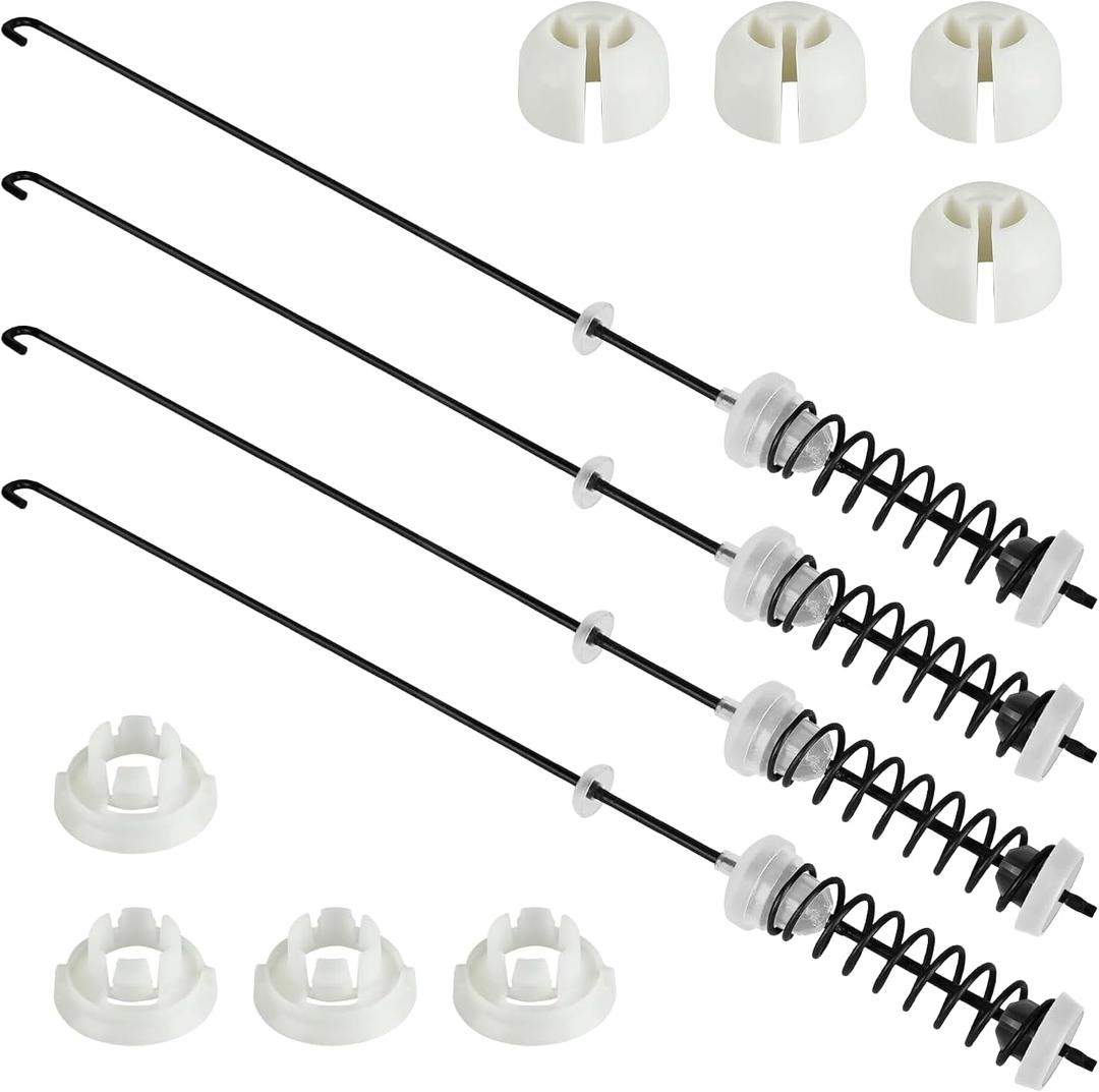 W10780045 Washer Suspension Rod Kit for Amana NTW4516FW2, NTW4516FW1, NTW4605EW0, NTW4516FW0, NTW4516FW3, NTW4516FW4, NTW4601BQ0, NTW4601BQ1 & Whirlpool WTW4800BQ1, WTW4816FW1, WTW4816FW2, 26.7IN