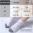 FITRELL 6 Pack Men's Athletic Ankle Socks Cushioned Sports Running Socks 7-9/9-12/12-15 (White)