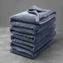 Mellowdy Extra Thick Hearty Plush Flannel Blanket (Dark Grey, 60x80) - 500GSM Twin Size Warm Blanket for Winter, Fall | Soft, Fluffy, Cuddly, Perfect for Bed, Oversized Throw for Couch, Sofa