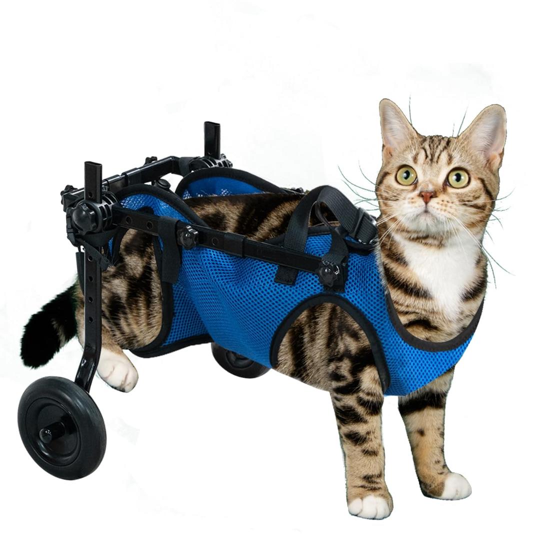 Pet Wheelchair for Leg Support Helps Senior Wheelchair for Back Legs Adjustable Pet Car Assist a paralyzed pet get Back on its feet, Support Leg Brace and Hip, Blue (Small)