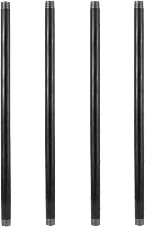 GeilSpace 3/4" 36" Heavy Duty Pre-Cut Grey Metal Pipe, Industrial Steel Fits Standard 3/4 Inch Threaded Pipes and Fittings - Vintage DIY Industrial Shelving (3/4" 36", Grey)