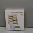 WOODMAM Wooden Abacus for Kids Math, Educational Counting Toy with Counting Sticks and Number Alphabet Cards, Preschool Learning Toys Gift for Boys Girls Age 3+ Years Old