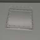 8x8 inch Acrylic Scalloped Tray with Magnetic Mat, Customizable for Photos, Art, and Messages