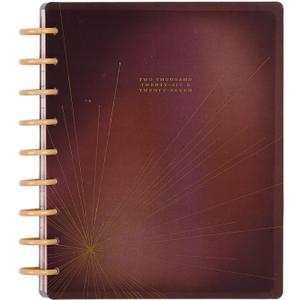 Happy Planner Disc Bound Planner July 2026June 2027, Includes 3 Extra Months and 2 Sticker Sheets, Classic Size, 7" x 9.25", Horizontal Layout, Gradient Glow