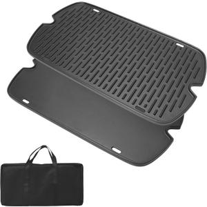 Cast Iron Griddle Replacement Parts Kits for Weber 9011701 9010001 9030001 9013001 9020001 Traveler Portable Grills, Cooking Griddle Plate with Carry Bag for Weber Traveler Portable Series Gas Grill