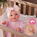 BABESIDE Reborn Baby Dolls Sunny - 17Inch Cute Soft Vinyl Realistic Baby Doll Poseable Smiling Real Life Baby Dolls with Complete Accessories for 3+ Years Old Gifts