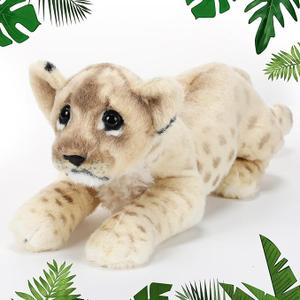 RoundFunny 15 Inch Stuffed Animal Lion Easter Gifts Lions Plush Realistic Wild Jungle Animals Lions Toys for Girls Boys Birthday (Lion)