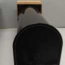 Architectural Mailboxes Franklin Post Mount Mailbox, Black with Silver Accents, FM110BEC