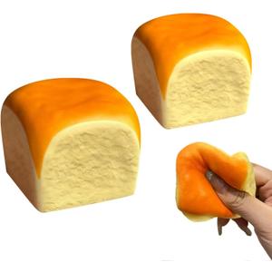 Slow Rising SquishyTaba Squishy, Stress BallsStress Relief & Fidget Toys for ADHDParty Favor Gift (2pcs Hawaiian Rolls)