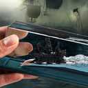 Unsinkable Black Pearl Pirate Wavey Boat Toy Model Desk Acrylic Paperweight Liquid Wave Decorations for Car Cruise Ship in a Bottle Box Toys (B-Small)