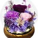 FIACO Mothers Day Flowers Gifts for Mom Flowers for Delivery Prime Birthday Gifts for Women Grandma Gifts Forever Preserved Fresh Eternal Rose in Glass Dome for Girlfriend Wife Her