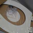 CHURCH Toilet Seat, Easy Clean Hinges Release for Deep Cleans, Durable Enameled Wood Seat, Elongated, Biscuit
