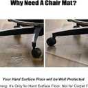 LeapYouth Large Office Chair Mat for Hardwood Floors - 48"60" Anti-Slip Desk Chair Mat for Rolling Chairs - Heavy Duty Floor Protector for Home Office - Easy Clean and Flat Without Curling, 48"x60"