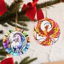 2 x Christmas Ornaments, Phoenix Ornament, Christmas Tree Ornaments, Xmas Decorations, Holiday Decorations, Phoenix Gifts, Holiday Party Gifts, and Xmas Gift Ideas