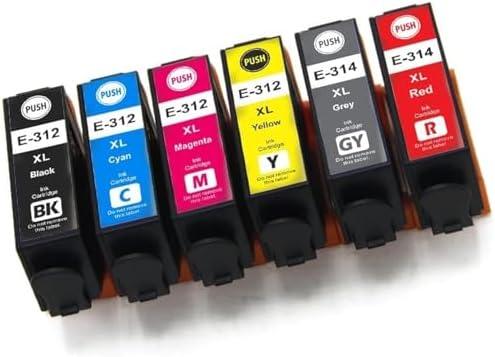 IDO Remanufactured Ink Cartridge Replacement for Epson 312XL 314XL (6- Pack)