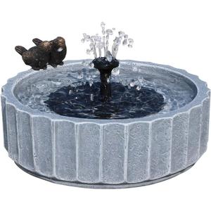 Solar Water Fountain for Bird Bath,Outdoor Bird Bath Fountain,Roman Column Design with Bird,Solar Powered with 3 Nozzles,Outdoor Garden,Yard