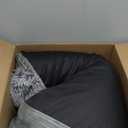 3.7 inch Thickened Orthopedic Dog Beds for Medium Dogs, Supportive Dog Sofa Bed with 28D Egg-Crate Foam, Removable Washable Plush Cover, Waterproof Lining, Half-Round Design for Puppy,Senior Dog (Grey)