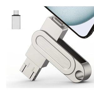 512GB Qainerly Photo Stick for Phone Flash Drive, 4in1 Memory Stick for Photos and Videos USB Stick External Storage Compatible for iPhone/iPad/Android/PC