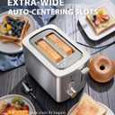 2 Slice Toaster with Wide Slots for Bread & Bagels, Stainless Steel Toaster with Digital Countdown, 6 Shade Settings, Defrost, Reheat & Cancel, Compact Design for Kitchen