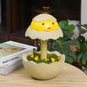 Tabletop Water Fountain for Kids Egg and Chick Themed Raindrop Indoor Fountain Children Humidifier for Desk Water Fountain Diffuser for Relaxation Humidification Meditation(Egg)