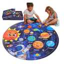 Civaner 70 Pieces Floor Puzzles Valentines Large Puzzles for Kids Ages 3-8 Jigsaw Puzzle Educational Gifts for Toddlers Girls Boys Baby Shower Holiday Birthday(Solar System)