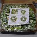 Sggvecsy White Daisy Wreath 24 Inch with Fake Silk Floral Green Eucalyptus Leaves and Lavender for Spring Summer Front Door Window Wall Wedding Farmhouse Festival Decor