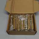 30Pack 3''Hole Centers Gold Cabinet Handles-Brushed Brass Cabinet Pulls Gold Dresser Drawer Pulls-Stainless Steel Door Hardware for Kitchen Bathroom Bedroom Furniture-5''Overall Length, Gold, 30