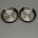 Cat Bowls, 2 Pcs Stainless Steel Cat Bowls for Food and Water, Whisker Fatigue Shallow Non-Slip Dishes Plates for Small Dog Puppies Cats