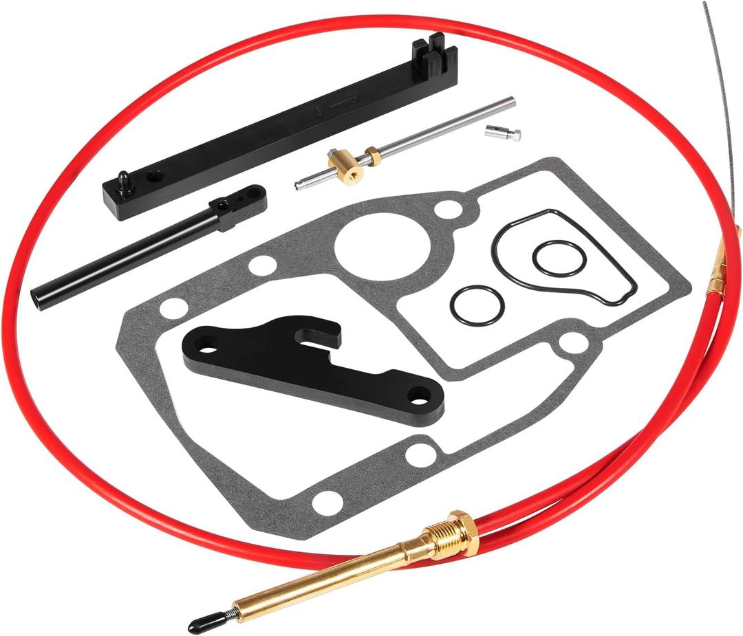 Lower Shift Cable Kit Replacement for OMC Cobra Sterndrive1988-1993, Adjustment Tools Mounting Gasket Set, Replaces 987661 986654 987498