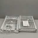 Neprock Clothing Racks for Hanging Clothes with Shelves, Portable Closet System Organizer Garment Rack for Clothes Storage, Metal Free Standing Wardrobe Clothes Organizer(White) (Medium)