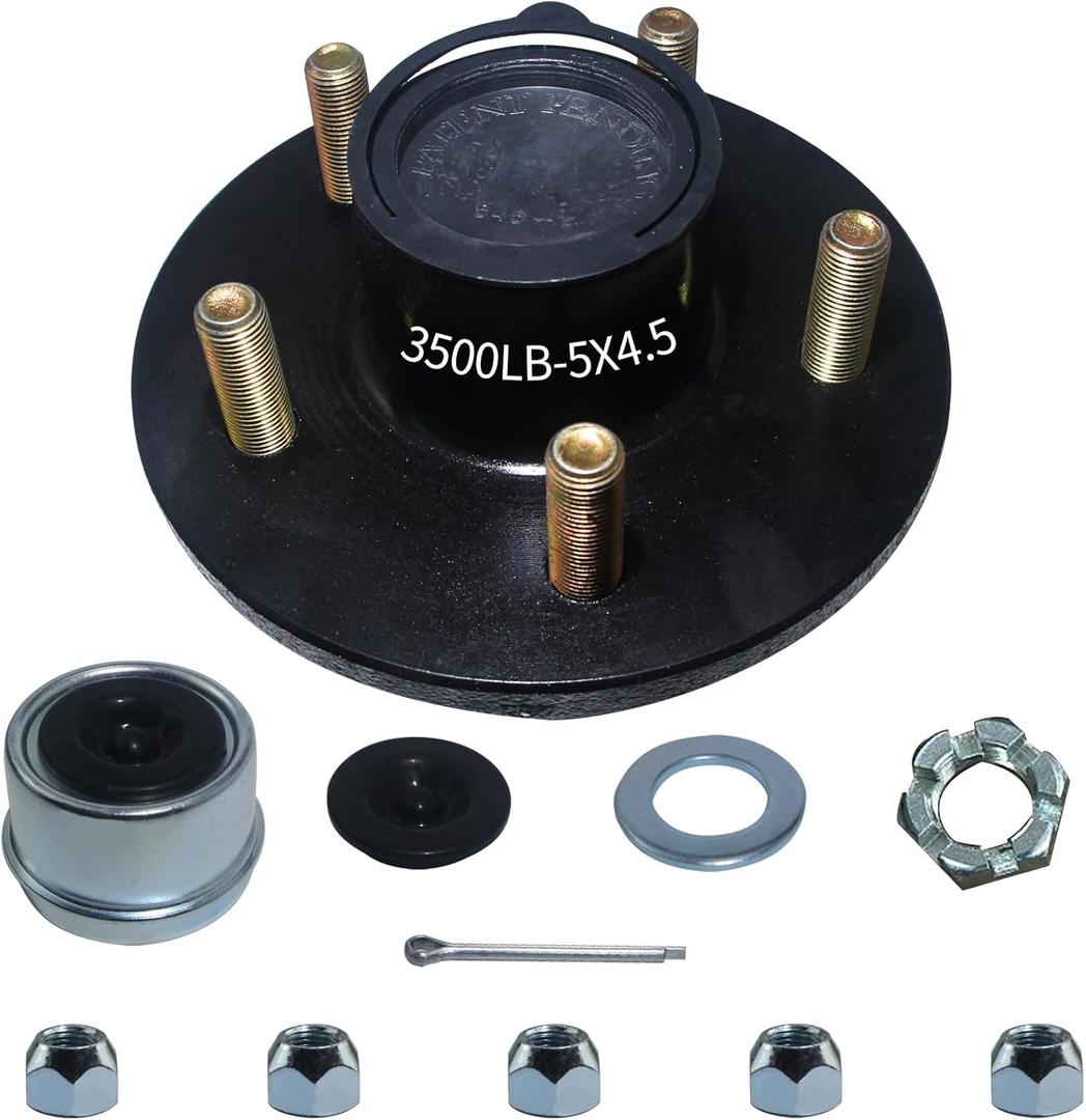 Trailer Hubs 5 Lug 4.5 5x4.5 for 3500Lb 1-1/16'' to 1-3/8'' #84 Tapered Trailer Axle 1 Set