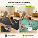 Gogokiwi Yoga Mat and Towel Set, 72 x 48 in, 1/2 in, Non Slip for Hot Yoga