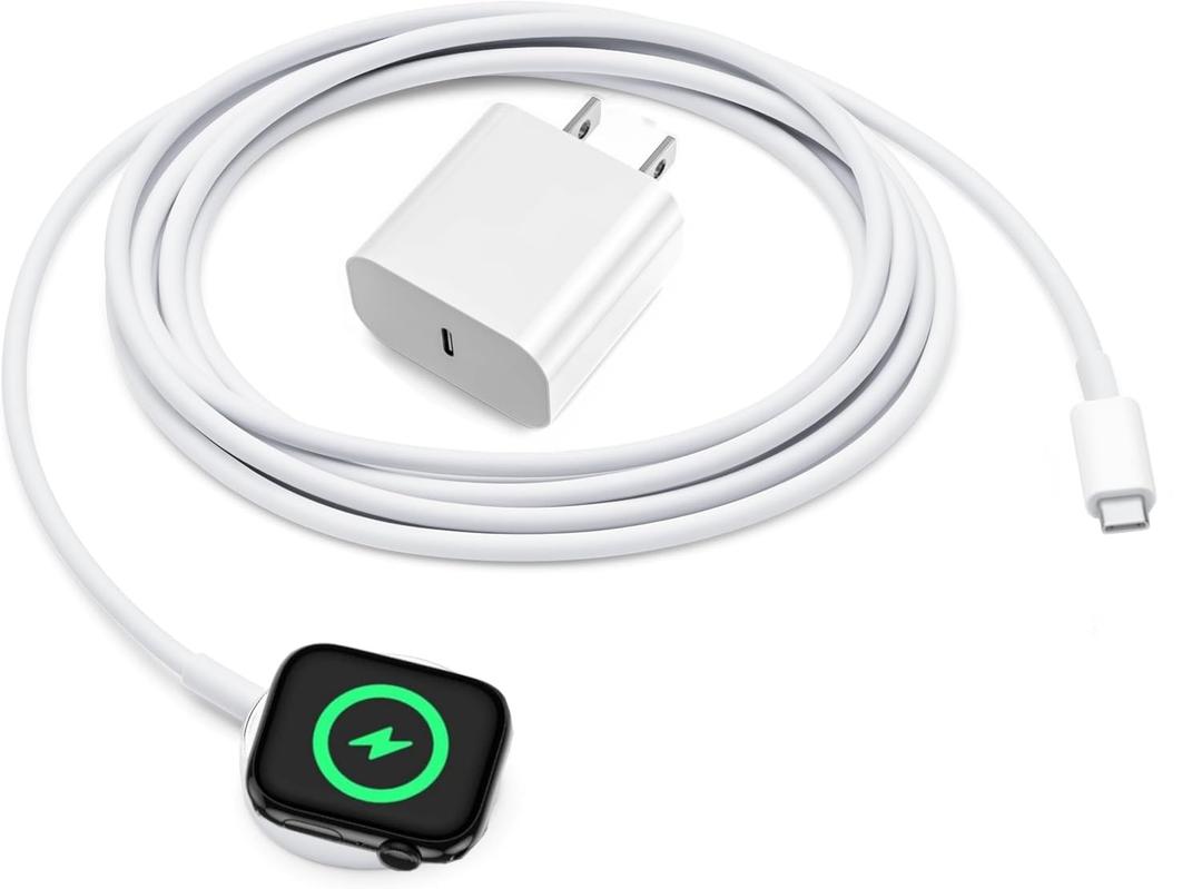 20W USB-C Magnetic Fast Charger for Apple Watch (MFi), Wireless Charging Cable for All iWatch Series (2 m)