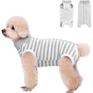 FEimaX Dog Surgery Recovery Suit Female and Male Spay with Pee Hole, Pet Body Suits for Puppy After Spayed, Neuter Surgical Onesie for Small and Medium Dogs Cats, Alternative Bandages E-Collar & Cone