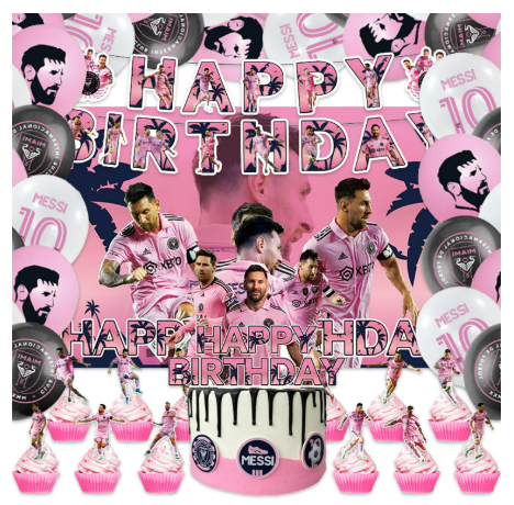 42Pack Party Supplies Pack IncludesBannerCake TopperBlackdrop,Balloons for Soccer party Decoration