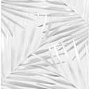 Tropical Plants Faux Etched Glass 3D Decorative Window Film, Double Sided Frosted Window Privacy Film for Glass Window Door, Resuable Static Cling 3D-Palm Leaves 22.83"X70.86"