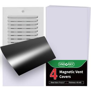 VNDUEEY Strong Magnetic Vent Covers, 4 Pack Air Vent Covers for Floor, Wall, Ceiling Vents Air Register, 8 x 15.5 inch Air Vent Covers for RV, Home HVAC and AC Vents, Magnetic Vent Cover to Block Air