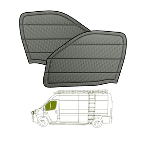 Extra-Thick Front Door Window Covers(Pair) for Ram Promaster, 2014-current, Magnetic Insulated Blackout Window Sunshade, Foldable Design, AllSeasonGuard Pro