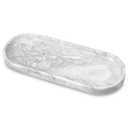 Decorative Bowl for Home, Natural Marble Key Bowl, Dough Decor Tray Bowl for Kitchen Counter (White)