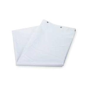 Industrial Grade 4EEY4 Shower Curtain, Nylon, White, 72x36