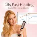 Thermal Brush, Heated Round Brush, Negative lon Heated Curling Brush 1.5 Inch, 3 Temp Settings, Dual Voltage Rose Gold Update Ceramic Tourmaline